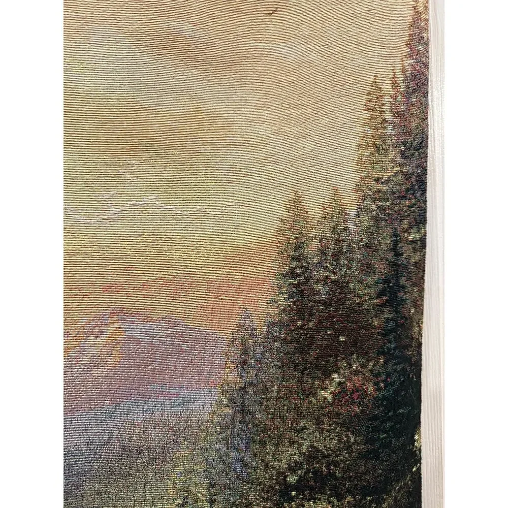 1990’s Manual Woodworkers & Weavers Thomas Kinkade Hanging Wall Tapestry
